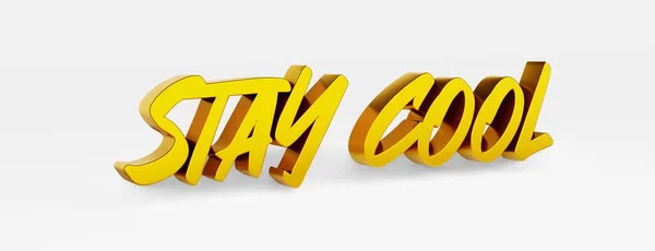 Fica Calmo Uma Frase Caligráfica Slogan Motivacional Logotipo Ouro Estilo — Fotografia de Stock
