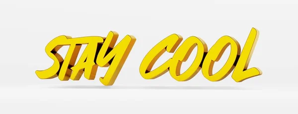 Fica Calmo Uma Frase Caligráfica Slogan Motivacional Logotipo Ouro Estilo — Fotografia de Stock