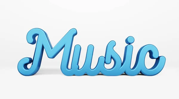 Muziek Een Kalligrafische Zin Logo Stijl Van Handkalligrafie Een Witte — Stockfoto