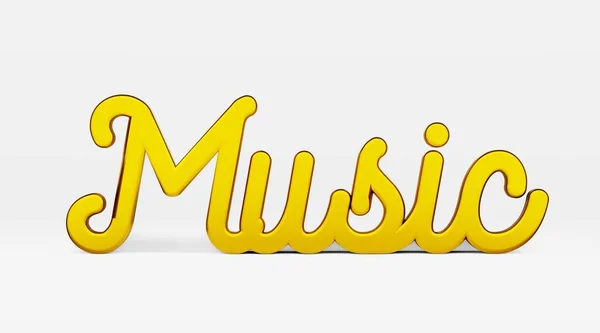 Musique Une Phrase Calligraphique Logo Dans Style Calligraphie Main Sur — Photo