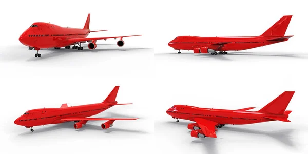Ілюстрація Великі Пасажирські Літаки Великої Місткості Тривалих Трансатлантичних Рейсів — стокове фото