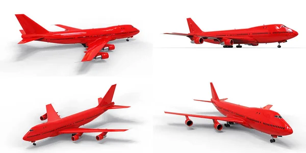 Иллюстрация Большие Пассажирские Самолеты Большой Вместимости Длительных Трансатлантических Полетов — стоковое фото