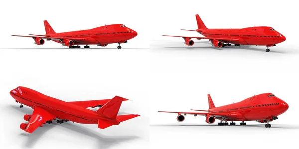 Иллюстрация Большие Пассажирские Самолеты Большой Вместимости Длительных Трансатлантических Полетов — стоковое фото