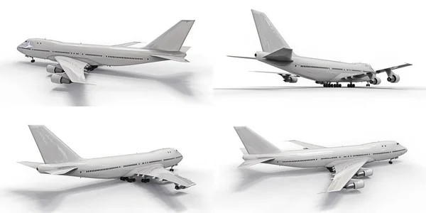 Ilustração Aviões Passageiros Grande Capacidade Para Voos Transatlânticos Longos — Fotografia de Stock