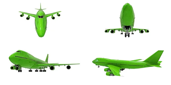 Ilustración Grandes Aviones Pasajeros Gran Capacidad Para Largos Vuelos Transatlánticos —  Fotos de Stock