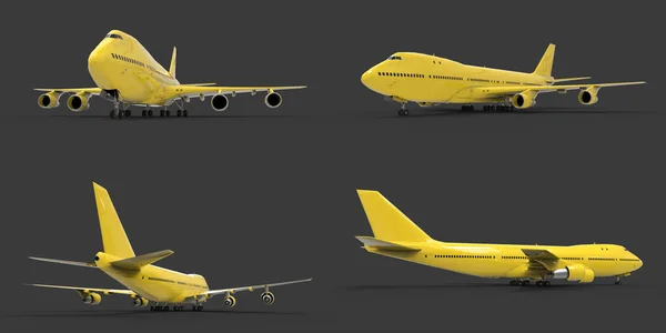 Ilustração Aviões Passageiros Grande Capacidade Para Voos Transatlânticos Longos — Fotografia de Stock