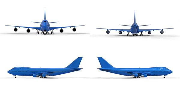 Ilustrace Velká Osobní Letadla Velkou Kapacitou Pro Dlouhé Transatlantické Lety — Stock fotografie