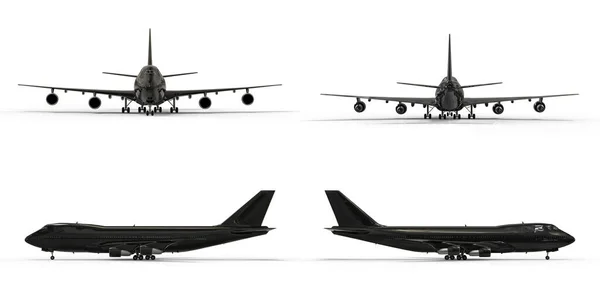 Illusztráció Nagyméretű Nagy Kapacitású Személyszállító Légi Járművek Hosszú Transzatlanti Repüléshez — Stock Fotó