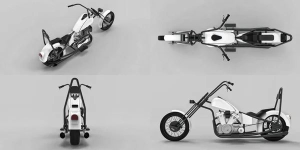 3d illustration. Classic custom motorbike. 3d rendering. — 图库照片