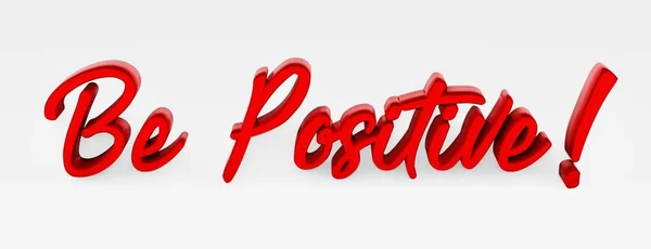 Sei Positiv Eine Kalligrafische Formulierung Logo Stil Der Handkalligrafie Auf — Stockfoto