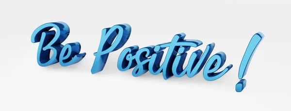 Soyez Positif Une Phrase Calligraphique Logo Dans Style Calligraphie Main — Photo