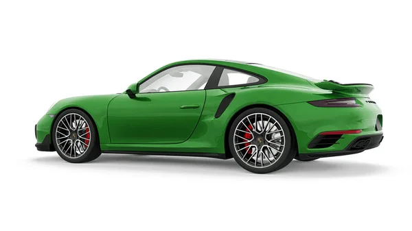 Tula Venäjä Maaliskuuta 2021 Porsche 911 Turbo 2016 Vihreä Urheiluauto — kuvapankkivalokuva