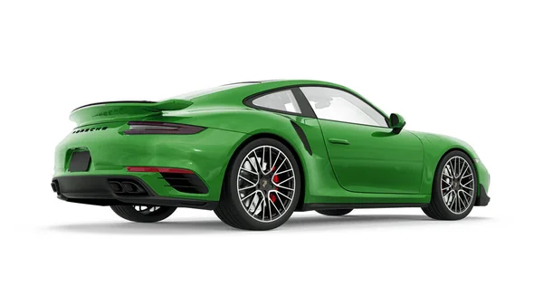 Tula Russia March 2021 Porsche 911 Turbo 2016 Green Sports — Stock Photo, Image