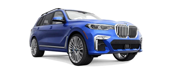 Toula Russie Juillet 2021 Bmw I50 Bleu Voiture Luxe Suv — Photo