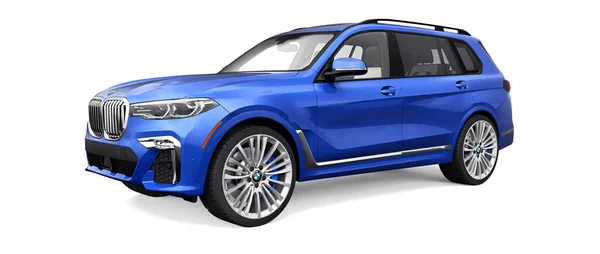 Toula Russie Juillet 2021 Bmw I50 Bleu Voiture Luxe Suv — Photo