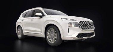 Siyah arka planda büyük şehir beyazları kesişiyor. 3d oluşturma