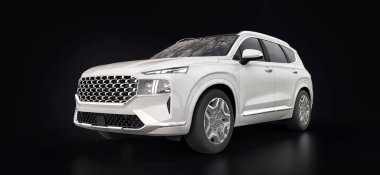 Siyah arka planda büyük şehir beyazları kesişiyor. 3d oluşturma