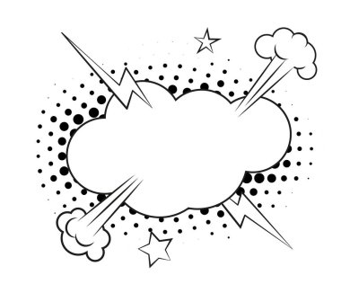 Yarım tonlu gölgeli konuşma baloncukları. Vektör illüstrasyonu beyaz arkaplanda izole edildi