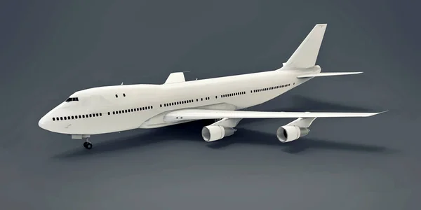 Große Passagierflugzeuge Mit Großer Kapazität Für Lange Transatlantikflüge Weißes Flugzeug — Stockfoto