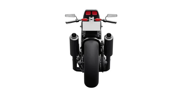 Preto Super Moto Esportiva Fundo Branco Ilustração — Fotografia de Stock