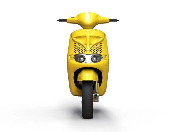 Modern Urban Yellow Moped White Background Illustration — Stock Photo, Image