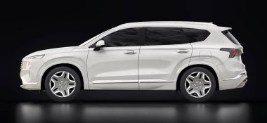 Siyah arka planda büyük şehir beyazları kesişiyor. 3d oluşturma