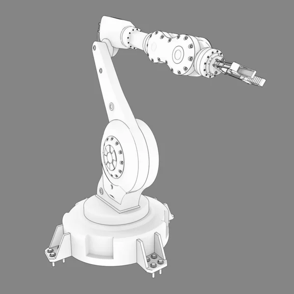 Braccio Robotico Qualsiasi Lavoro Fabbrica Produzione Apparecchiature Meccatroniche Compiti Complessi — Foto Stock