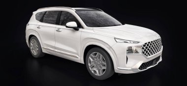 Siyah arka planda büyük şehir beyazları kesişiyor. 3d oluşturma