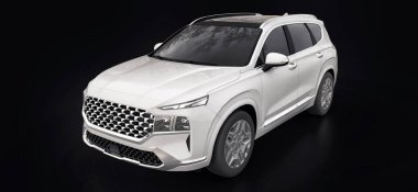 Siyah arka planda büyük şehir beyazları kesişiyor. 3d oluşturma