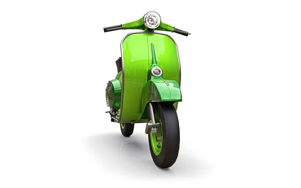 Scooter Vintage Europeo Sobre Fondo Blanco Renderizado — Foto de Stock