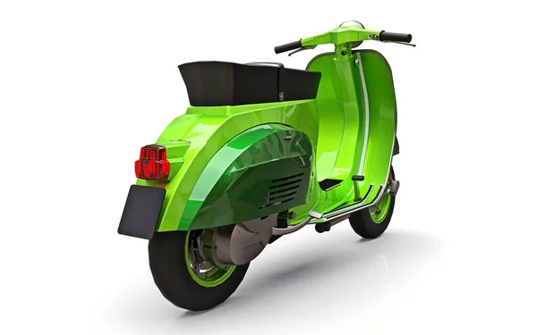 Scooter Vintage Europeo Sobre Fondo Blanco Renderizado — Foto de Stock