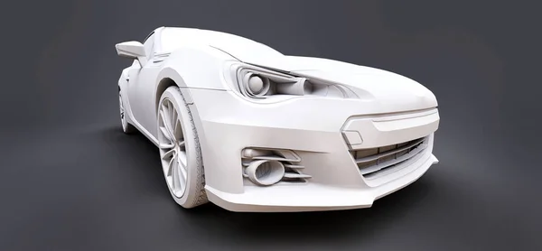跑车模型是用松软塑料制成的 城市小轿车 青年跑车 3D说明 — 图库照片