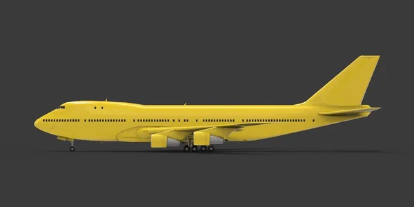 Μεγάλα Επιβατικά Αεροσκάφη Μεγάλης Χωρητικότητας Για Μεγάλες Διατλαντικές Πτήσεις Κίτρινο — Φωτογραφία Αρχείου
