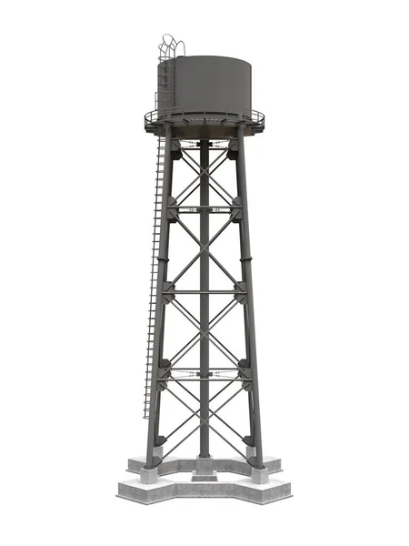 Πύργος Νερού Απεικόνιση Απομονωμένο Λευκό Φόντο Υδαρής Δεξαμενή Πόρων Και — Φωτογραφία Αρχείου