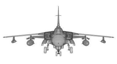 Askeri jet savaş siluetleri. Çizgi çizen uçak görüntüsü. Uçağın iç yapısı. 3d oluşturma.