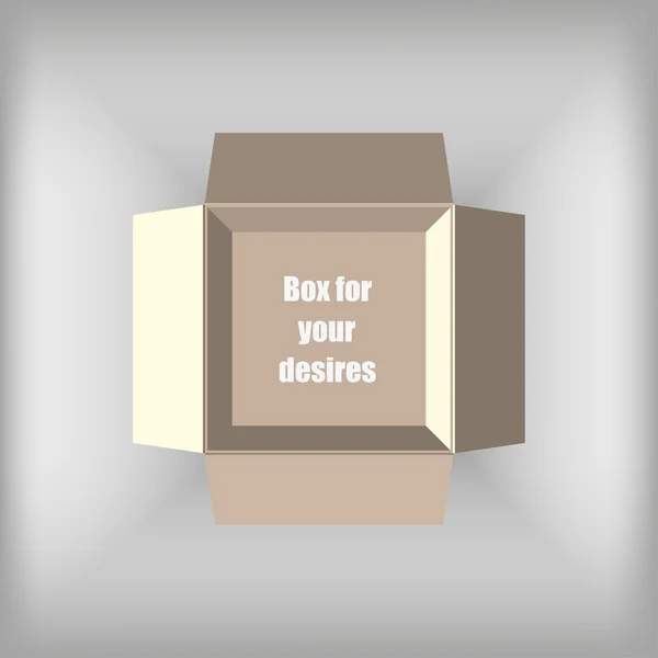 Caja con lugar para sus deseos — Vector de stock