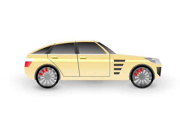 Sarı spor araba — Stok Vektör