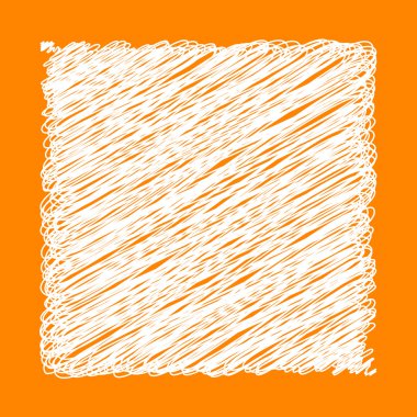 Arka plan beyaz karalama hattı ile kare