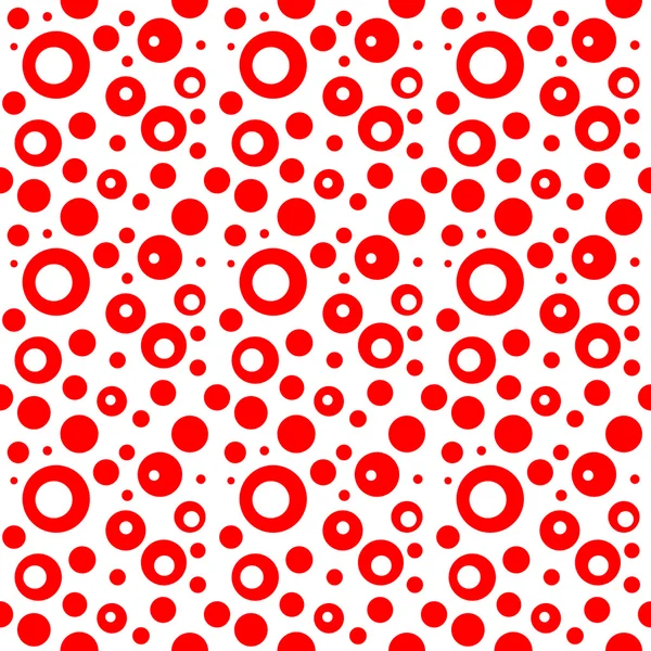 Red Polka dot  on  white background — Stock Vector