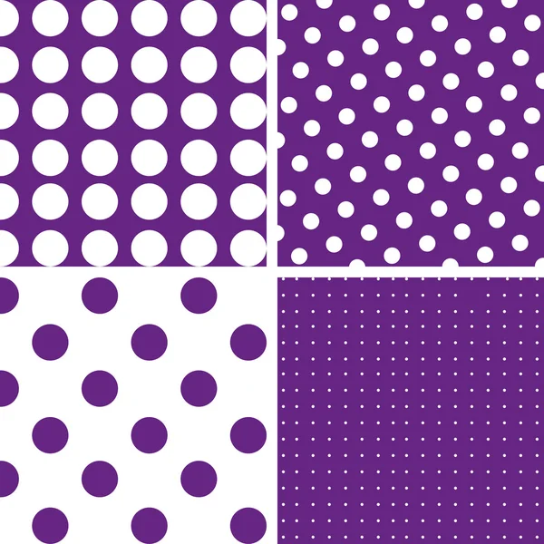 Purple  Vintage Polka Dots — Stock Vector