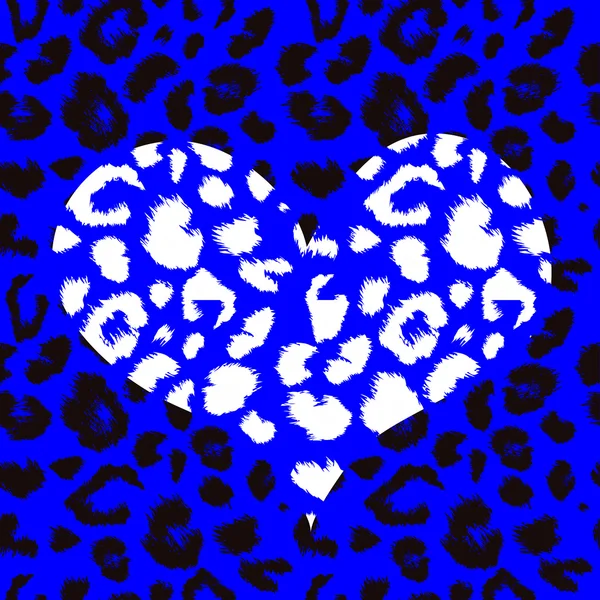 Coeur sexy avec motif imprimé léopard — Image vectorielle