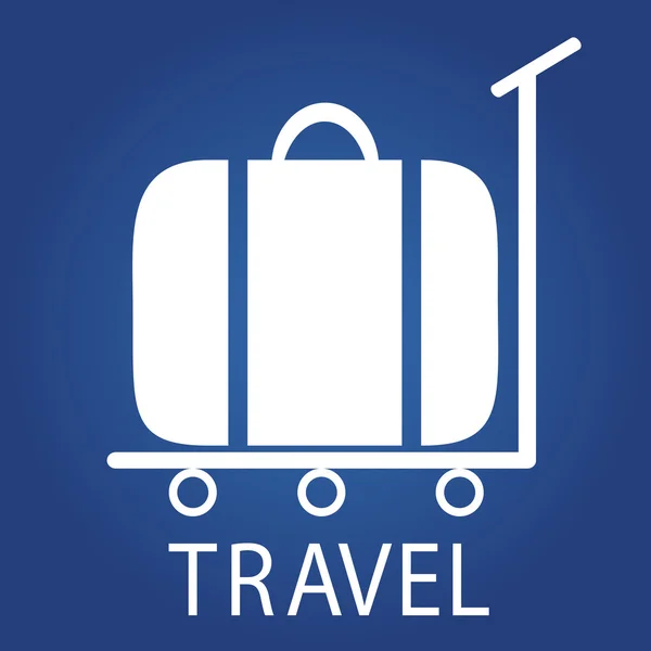 Icono de viaje - bolsa de viaje . — Vector de stock