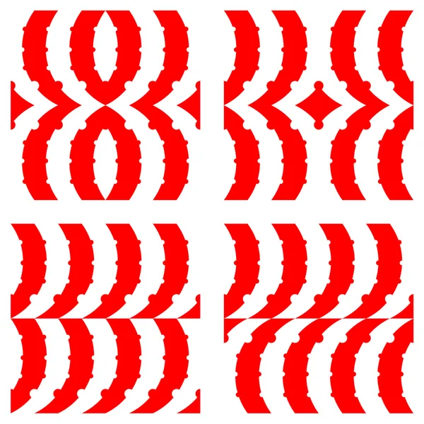 半円形の赤のストライプ — ストックベクタ
