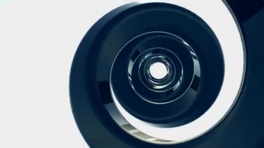 Büyük siyah parlak sarmal.