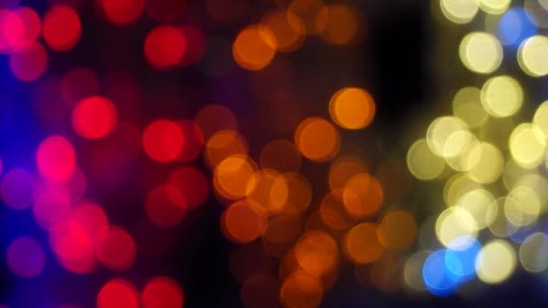 Luces bokeh desenfocadas — Vídeo de stock