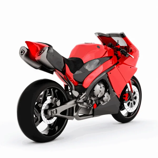 Realistisches rotes Motorrad — Stockvektor