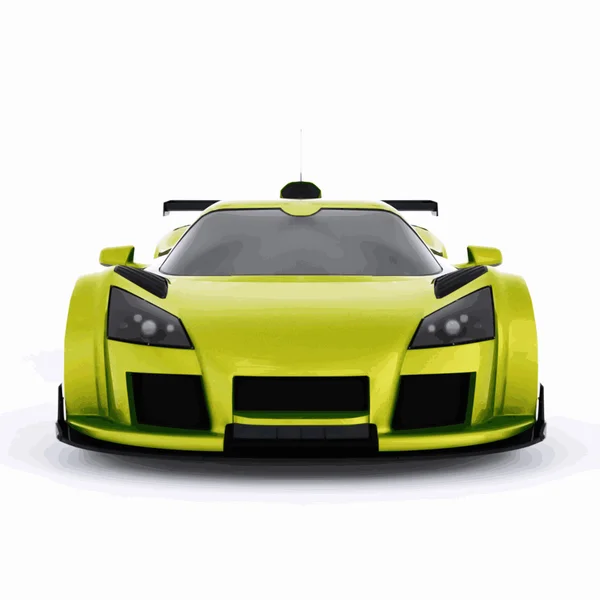 Corrida muito rápido carro verde — Vetor de Stock