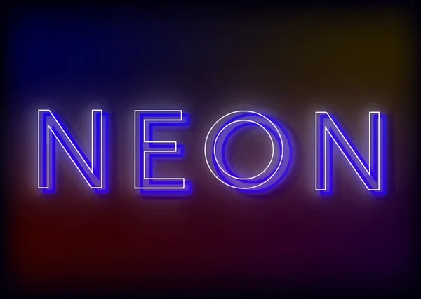 Neon ışık tabela — Stok Vektör
