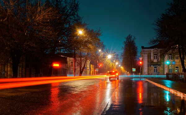 Beautiful night city, Russia at night — Stock Photo, Image