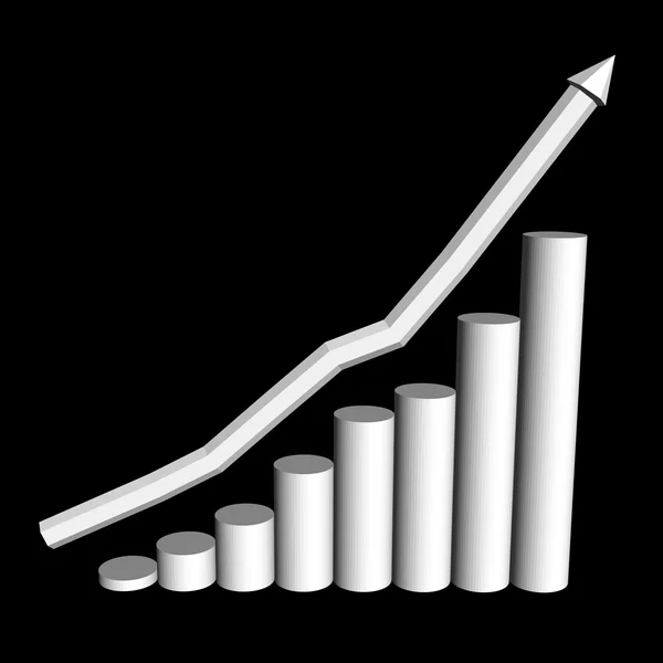 Vector illustration of 3D  infografic. Colorful statistics template growth chart vector. Abstract infografics. Vector eps10 illustration — Stock Vector